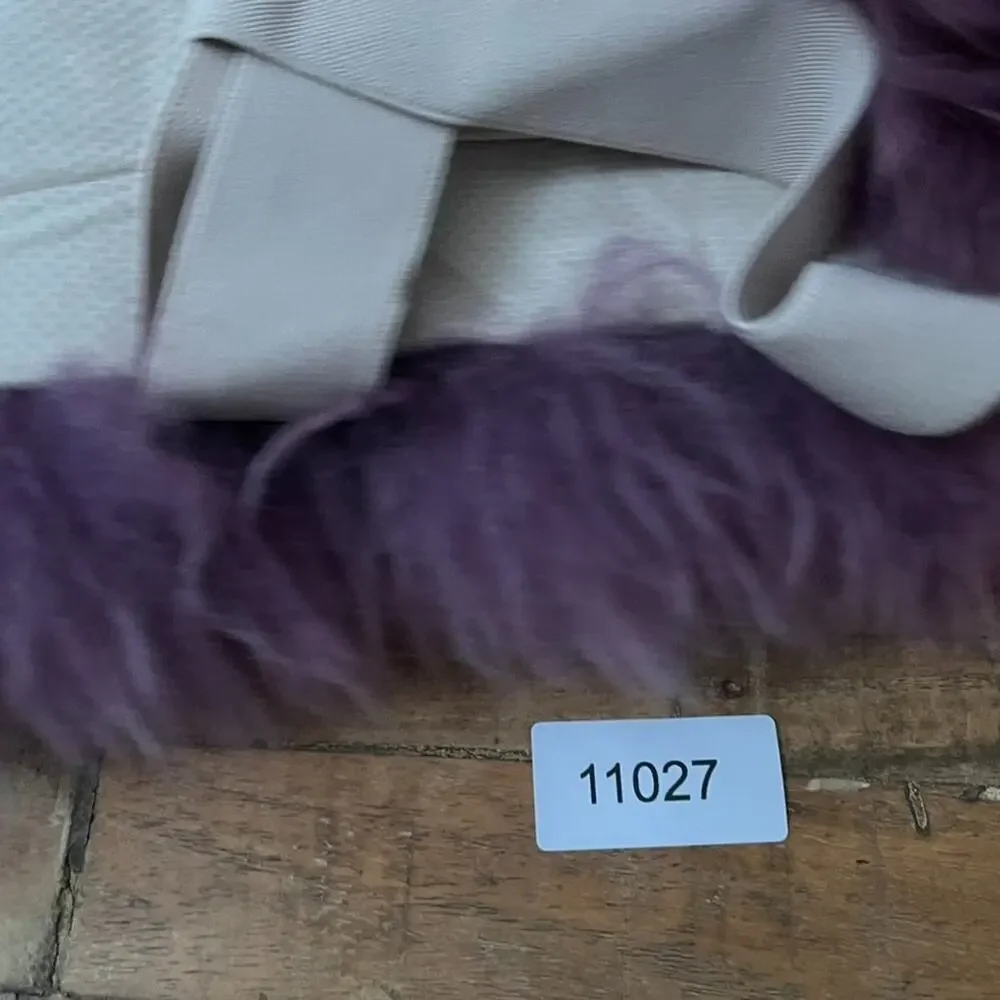 Genuine Sheepskin Fur Car Seat Cover Dyed Purple Seat Pad Cushion